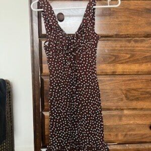 Reformation short polka dot dress